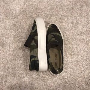 Camo platform slip on’s